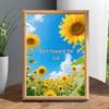 Sunflower Photo Frame: Sun-Seeking Tabletop Decor for Living Room or Office