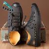 Leather men's sandals non-slip beach outdoor leather sandals men's hole shoes soft-soled breathable sandals