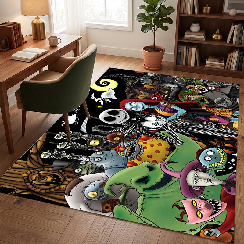 Cauchemar avant Noël (5) Tapis de Bureau Tapis de Sol Élégant pour Bureau Salon Chambre à Coucher et Espaces Intérieurs de la Maison