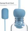 Long Handle Sponge Bottle Brush, Porous Sponge Cleaner, Scratch-Free for Baby Bottles, Glasses, Bowls, and Dishes