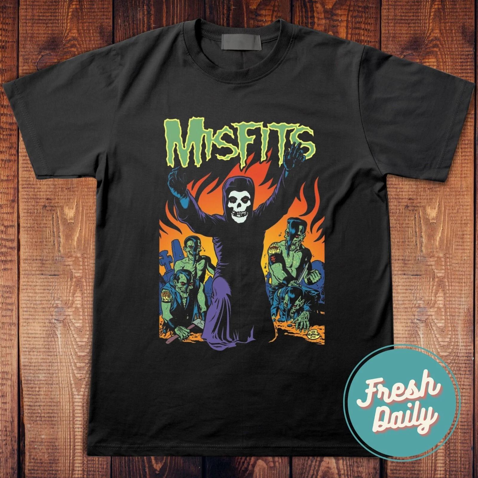 MISFITS Унисекс Футболка Панк-рок Футболка 4XL