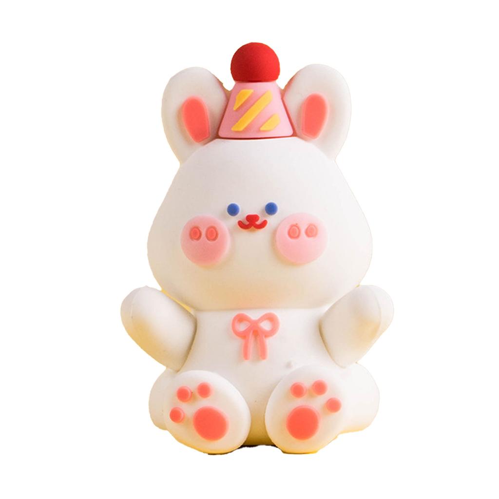Cartoon Animal Figurine Decorative Cute Soft Plastic Animal Ornament for Birthday Party Desktop