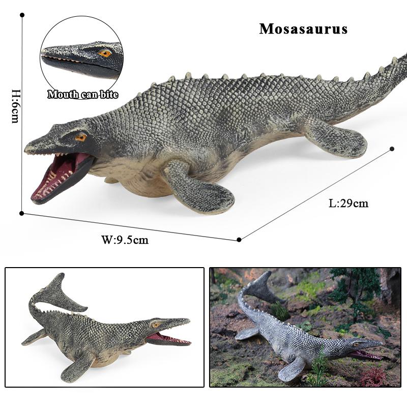 Oenux New Sealife Animals Model Prehistoric Mosasaurus Liopleurodon Kronosaurus Action Figures Solid PVC Collection Toy Kid Gift