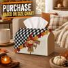 1pc Tissue Box Holder with Rustic Farmhouse Autumn Design - Scarecrow Sunflower Harvest, Durable Polyester, Ideal for Kitchen, Living Room, Bedroom, B