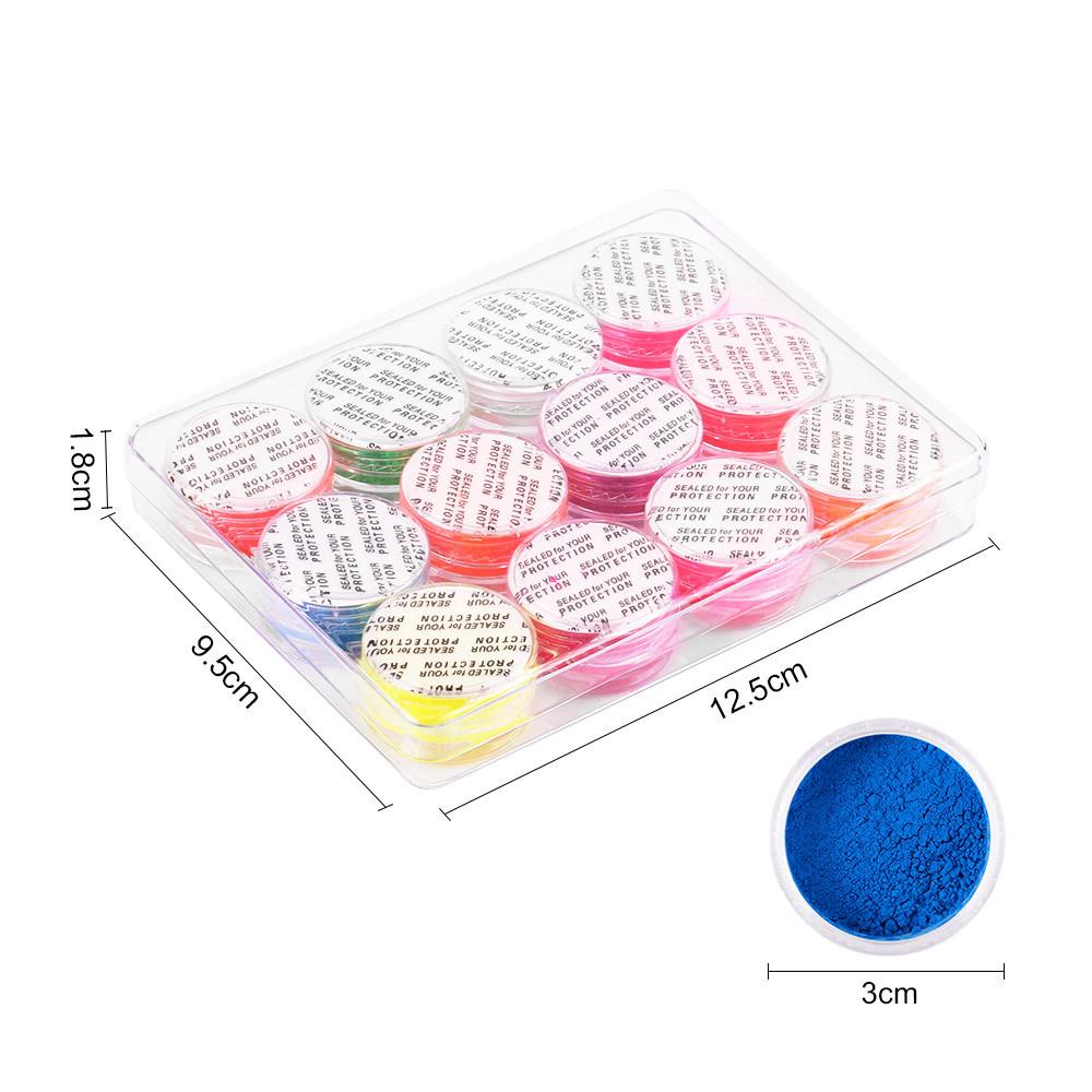 

12 цветов флуоресцентный порошок светящийся порошок супер яркий порошок с накоплением света украшение для ногтей