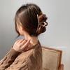 Korean Fashion Coffee Beige Large Hair Claw Solid Color Acrylic Hairpin Barrette Hair Clips Headwear Women Hair Accessories