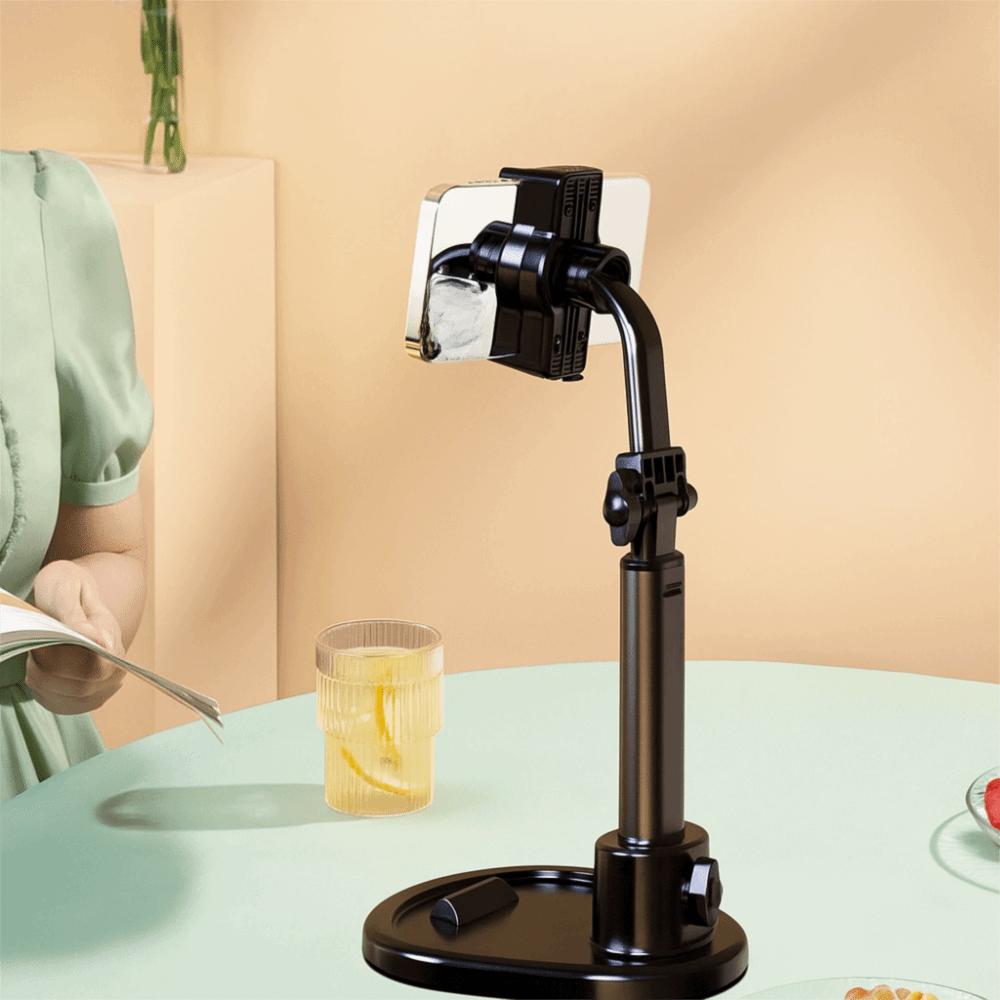 Telescopic Phone Stand Dual Card Slot Tablet Holder Sturdy Live Broadcast Bracket  Desk Table