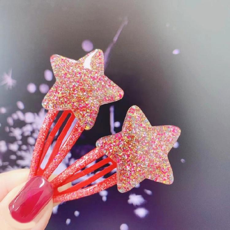 Unique Glitter Star Shaped Small Hair Clip Adorkable Glitter Hair Barrettes Hair Adornment Hair Ornaments