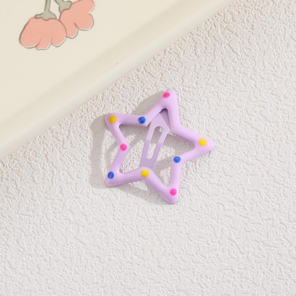 Children's Candy Color Star Hair Clips - Small Size BB Bangs Accessories