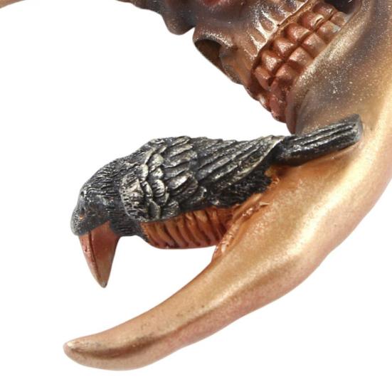 Halloween Moon Decoration Crow On The Moon Ornament Gothic Skull Face Moon with Witch Hat Decoration for Indoor