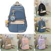 Cartoon Cute Print Backpack For Middle School Girls With Large Capacity And Breathable Nylon