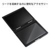 Black PU Leather Cover for SaxophoneClarinet, Holds 6 Reeds, with Slots, Lightweight and Durable Wood Material, Waterproof & Easy Clean, Padded
