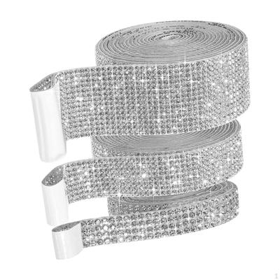 3 selbstkristallfarbene Strassbänder