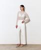 JBYRARA Double Rib Wide Fit Cotton Pants_White