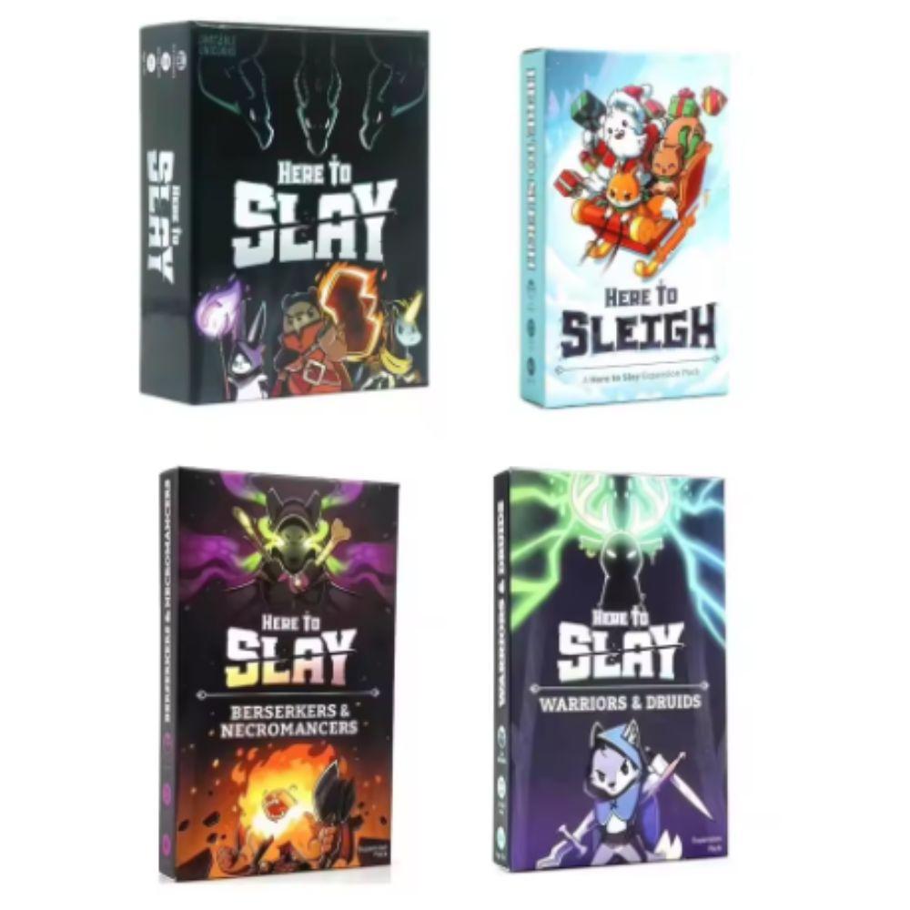 Newest TeeTurtle Here to Slay Base Game from The Creators of Unstable Unicorns A Strategic Card Game for Teens and Adults Black