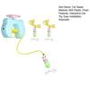 Automatic Cat Teaser Interactive Electric Feather Toy Rechargeable Hanging String Cat Teaser with Bell for Indoor Cats Self-Play Hunting Exercise