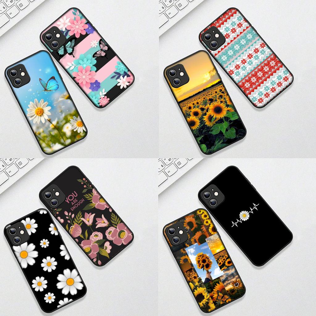Sunflower Fresh Little Daisy Flower Phone Case for Apple iPhone 17 Pro XS Max Air 6 7 8 Plus 5 + SE 2022 SE2 16E 8+ Cover