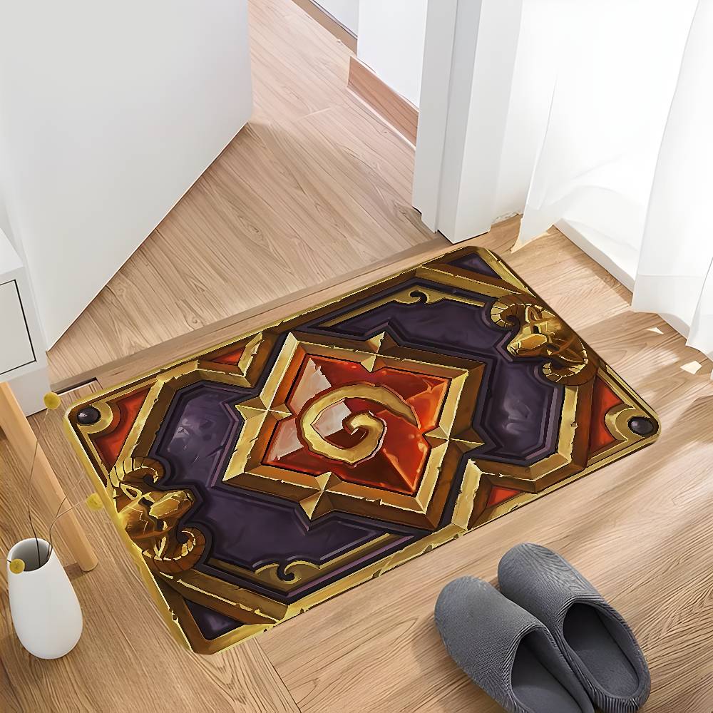 Game H-HearthStone Bathroom Mat INS Style Soft Bedroom Floor House Laundry Room Mat Anti-skid Welcome Doormat