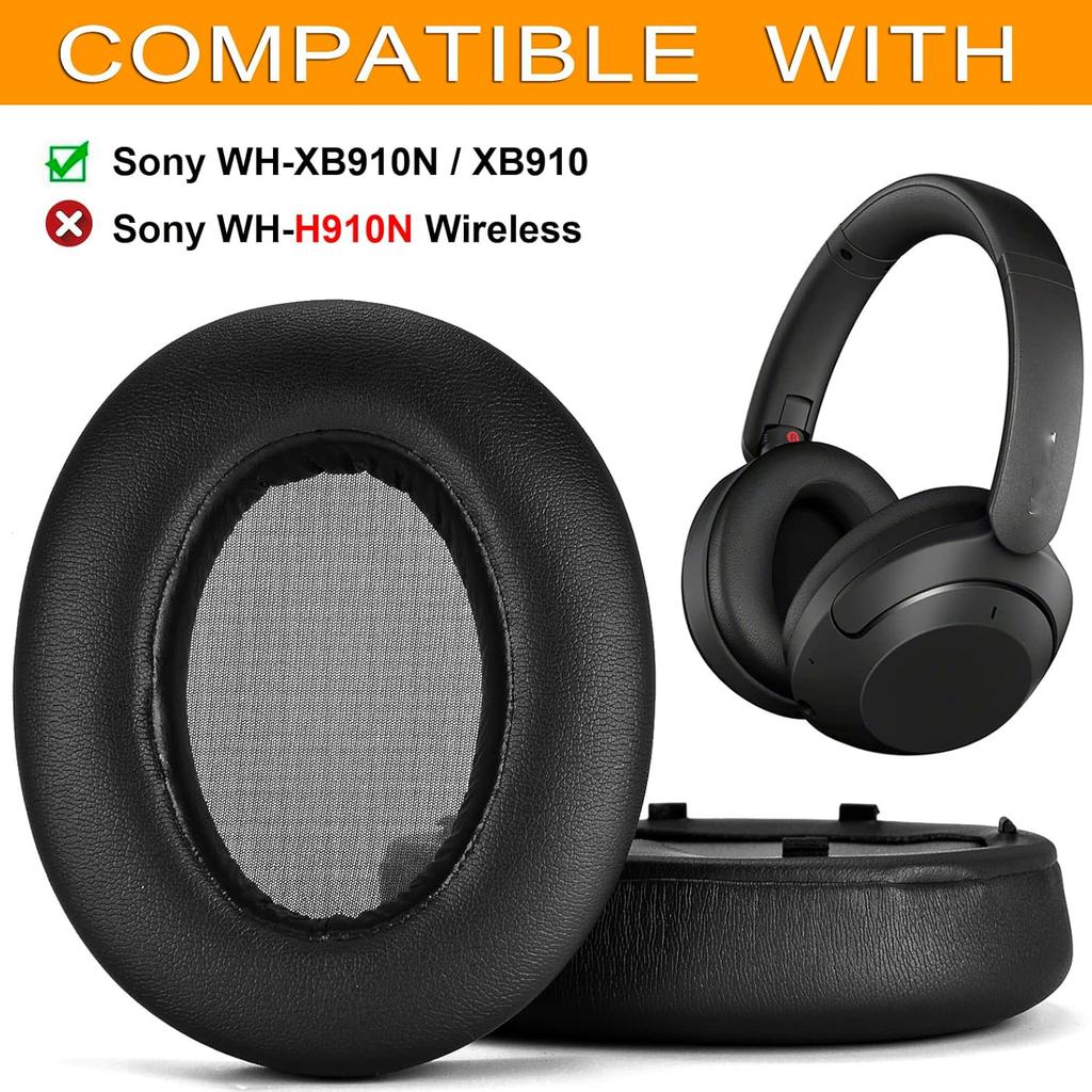 WH XB910N Earpads Cushions Replacement Compatible with Sony WH-XB910 XB910N Extra Bass Noise Cancelling Headphones,(NO fit WH-H910N Model) Ear Pads