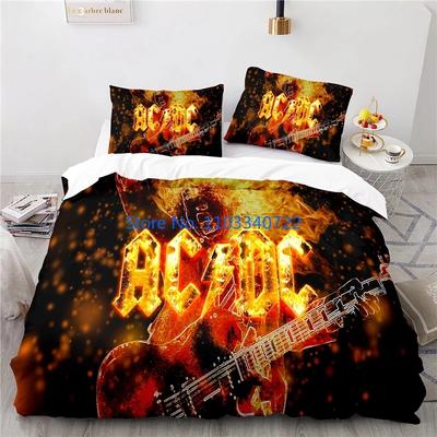 Home Textile 3d AC&DC Rock Band Duvet Cover Set 3D Print Comforter Cover Bedclothes for Boy Girl Bedding Sets Bedroom Decor