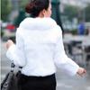 Neue Damen Winter Herbst Kurze Faux Fur Jacken Kunstkaninchen Kragen Lässige Mäntel E98