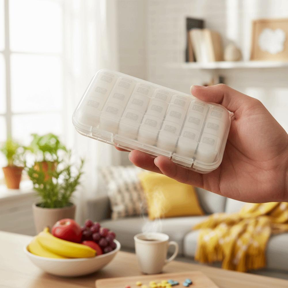 Seven Day Weekly Pill Box Large Capacity Pill Classification Box Pill Dispenser  Fish Oils