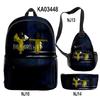 Timeless Trending Unique Funny DANDADAN 3D Designed 3pcs/Set Learner Student Bags Trip Computer Rucksack Meal Tote Pencil Pouch