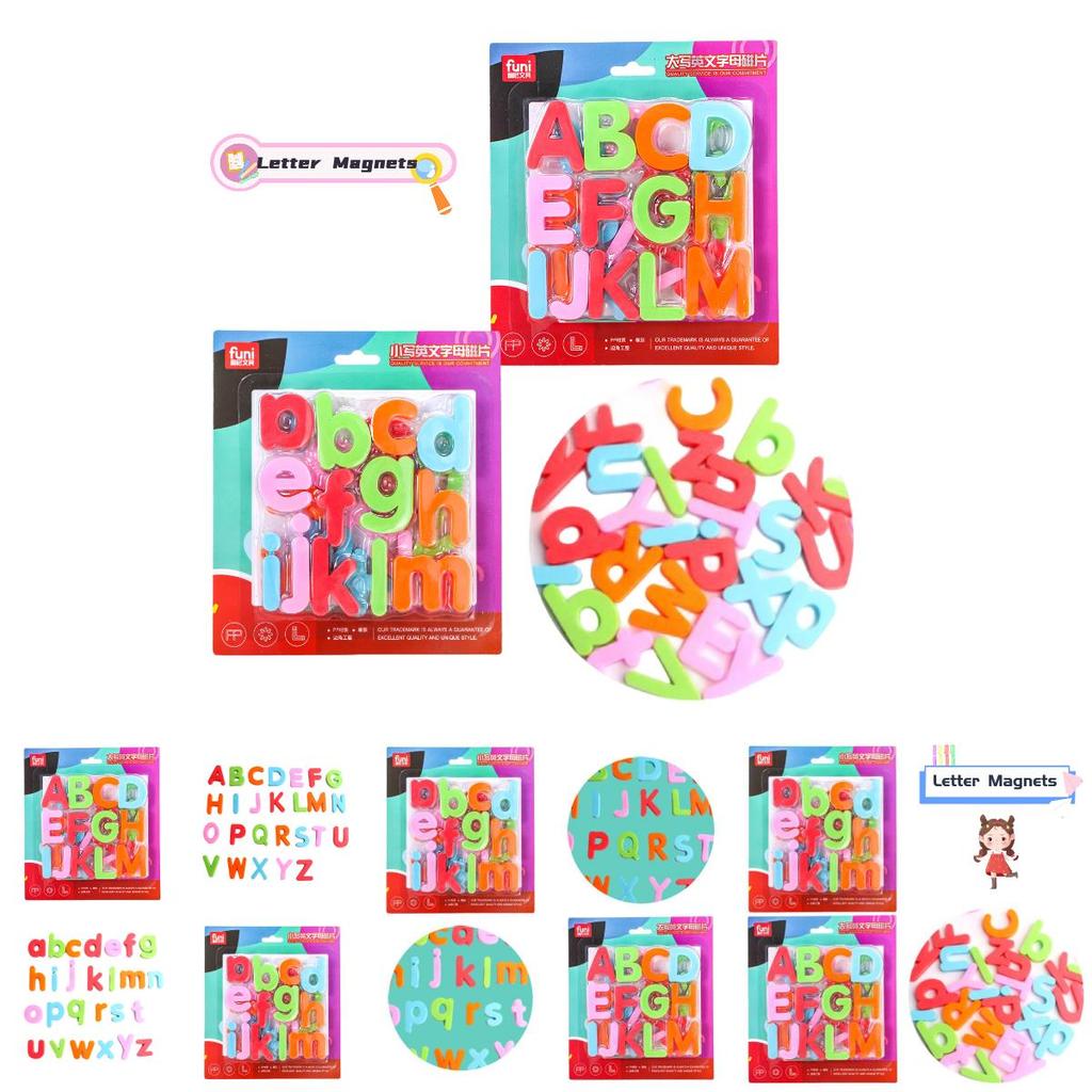 Bunte magnetische Kunststoffbuchstaben für Kleinkinder Klein- und Großbuchstaben Magnete für den Kühlschrank 3-4 cm)