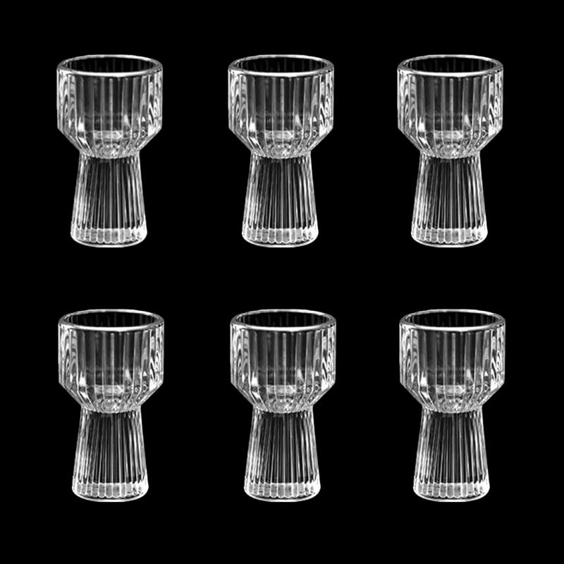 6pcs 10ml Premium Glass Cups, Reusable, Non-Slip, Small Wine Cup Household Wine Dispenser Perfect for Weddings, Christmas