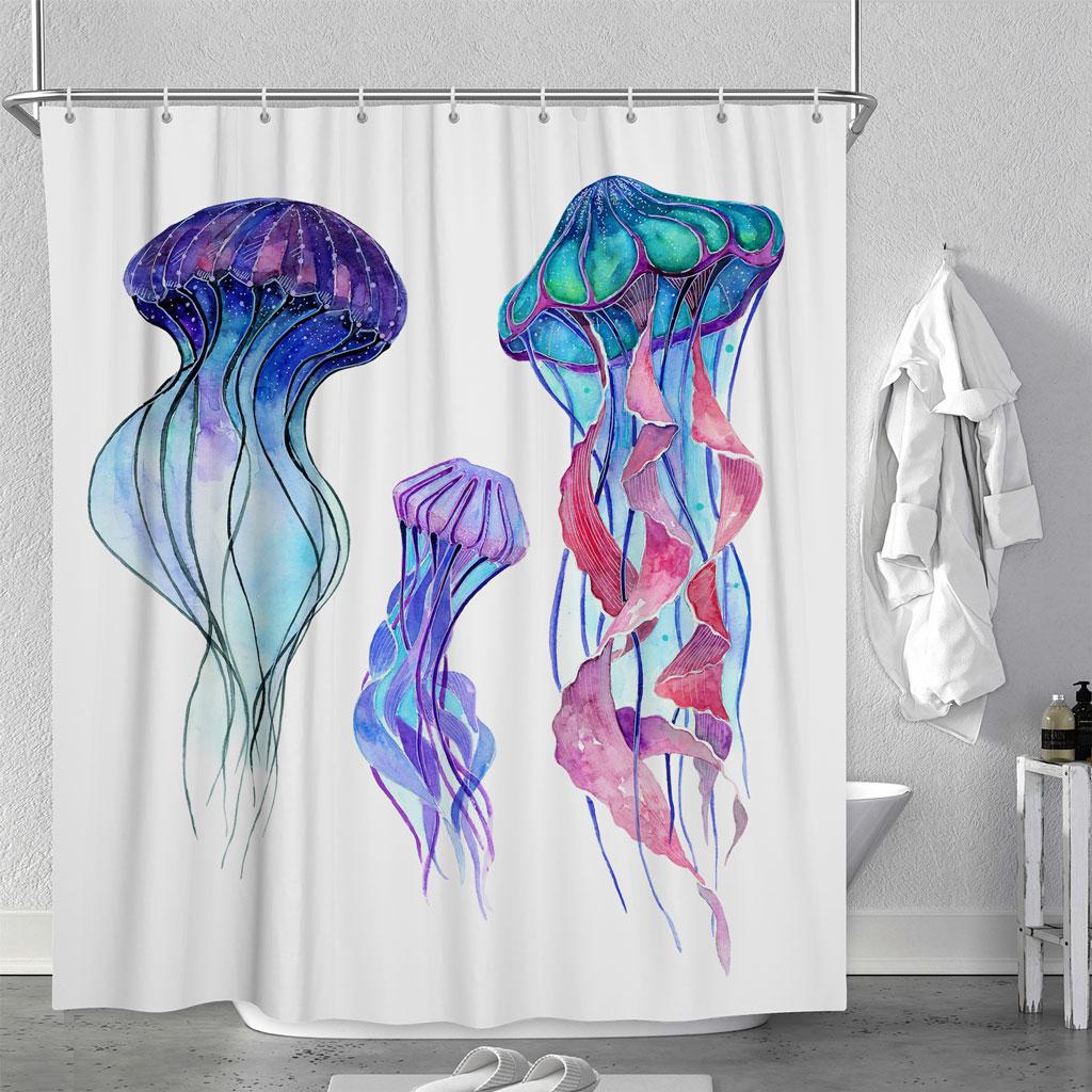 A family of orca whales swimming in the ocean Shower Curtain Fabric /& 12Hooks