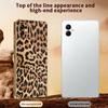 For Samsung Galaxy A05 4G Case Leopard Print PU Leather Coated PC+TPU Electroplating Phone Cover