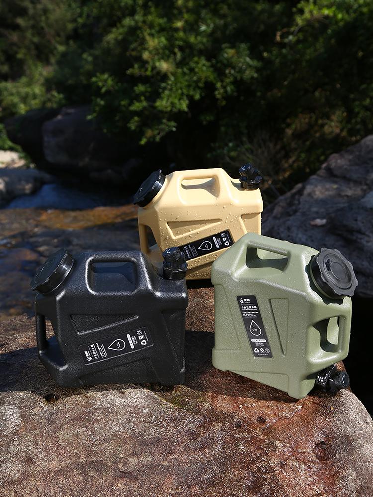 12L Camping Wasserbehälter Auslaufsicher Wasserbehälter Kanister Große Kapazität Outdoor Wanderzubehör