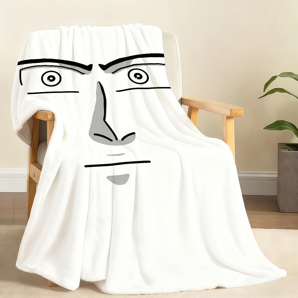 Meme Face Sigma Case boy Funny Blanket Soft Throw Blanket for Home Bedroom Bed Sofa Picnic Travel Office Rest Cover Blanket Gift