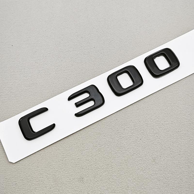 For Mercedes Benz C Class C200 C220 C300 W204 W205 W206 Trunk Emblem Badge Logo Car Styling Sticker Glossy Matte Black Chrome