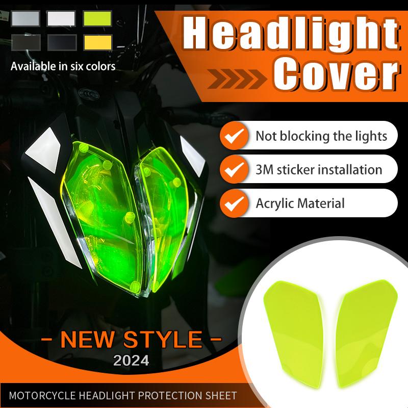 2024 2025 Motorcycle Accessory Acrylic Headlight Guard Head Light Lens Cover Protector For DUKE 390 250 125 DUKE390 DUKE250