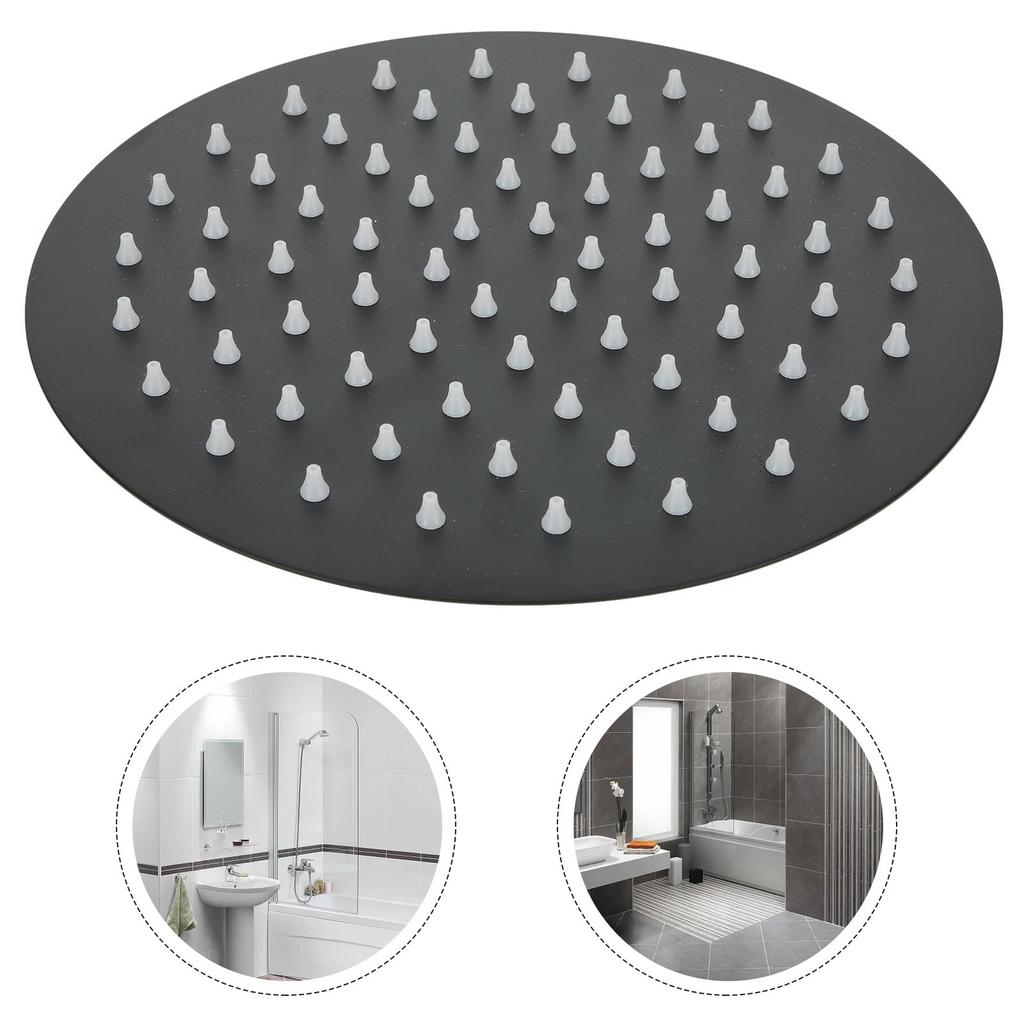 High Pressure Black Shower Head 8 Inch Round Rain Shower Head Luxury