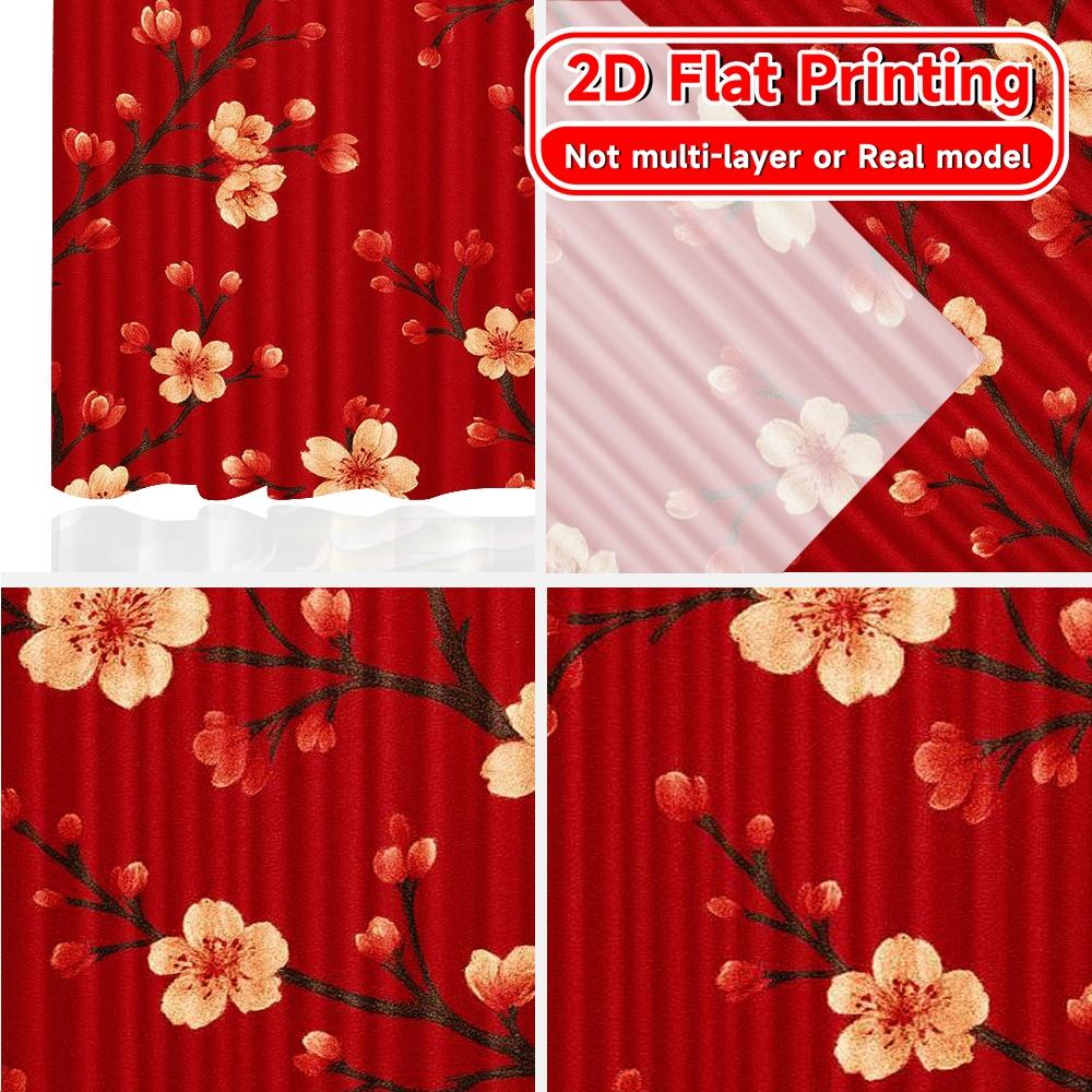2D Flat Printing  2pcs Festive Harmony Popular Contemporary Curtains Versatile Fabric Curtains Thermal Insulation   and Room