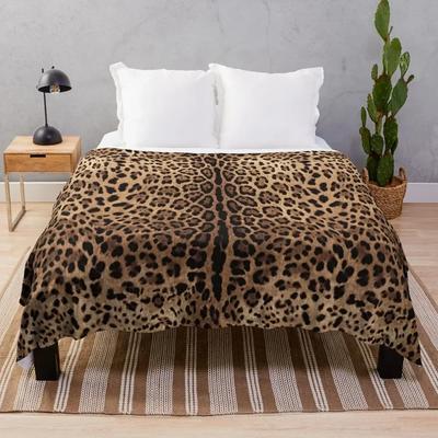 Leopard Print Skin Throw Blanket Luxury St Soft Plaid Polar Blankets Sofas Of Decoration Manga Blankets