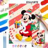 Christmas Mickey Oil Painting Hand Painting Art Kit Coloring Painting Handmade Diy Home Decoration Gift