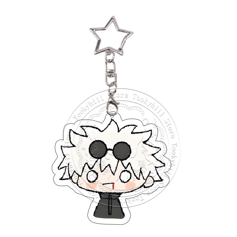 

Jujutsu Kaisen Gojo Satoru Acrylic Keychain Exquisite Student Megumi Keyring Bag Decor Pendant Keyring Yuji Birthday Gift 4-5cm