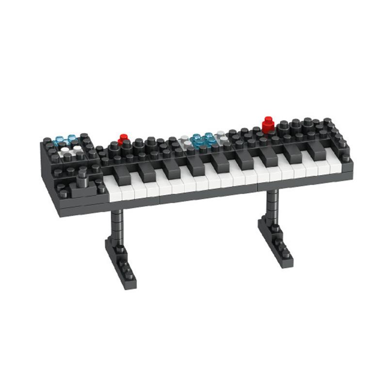 MOC Instrumenty muzyczne Klocki konstrukcyjne Seria muzyczna Plastik ABS Miniaturowe pianino Gitara DIY Klocki montażowe Zabawki edukacyjne dla dzieci