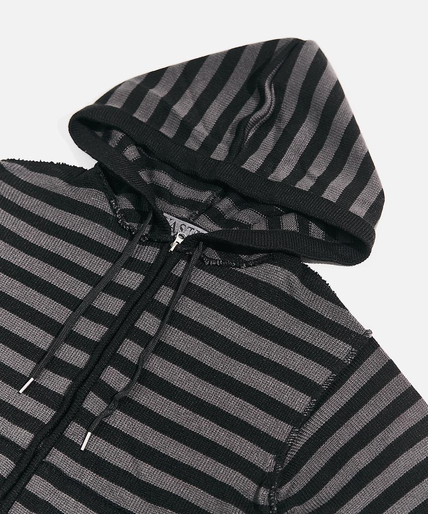 VASTIC S / T Knit Zip-Up Hoodie_Black/Gray