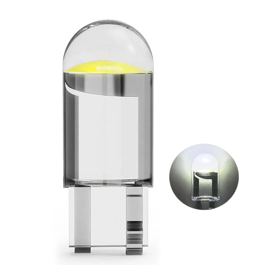 

Автомобильная светодиодная лампа T10 12 В COB Стеклянный корпус Водонепроницаемая клиновидная лампа Автомобильные аксессуары T10-white,1pc