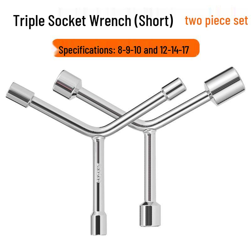 Multifunctional Y-Type Triple Socket Wrench - 8/10/12/14mm