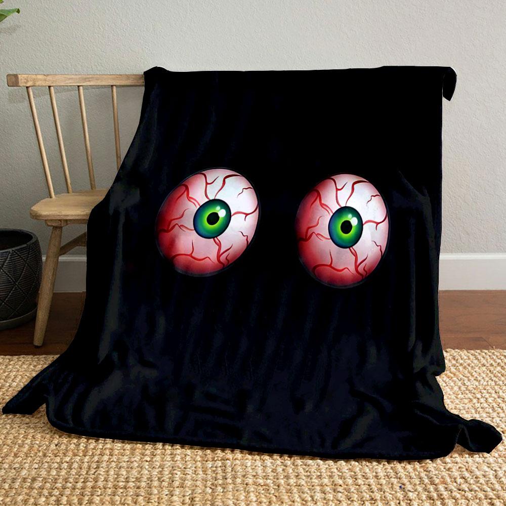 "Spooky Bloodshot Eyes Design" print blanket soft and cozy perfect for the living room bed sofa or a nap,gift