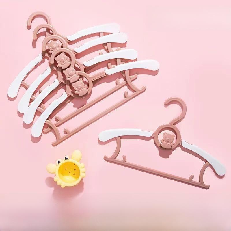 Children s Plastic Clothes Hangers Extendable Anti-Slip Laundry Hangers Home Use Clothes Hanging Gadgets Creative Design ABS ... 10