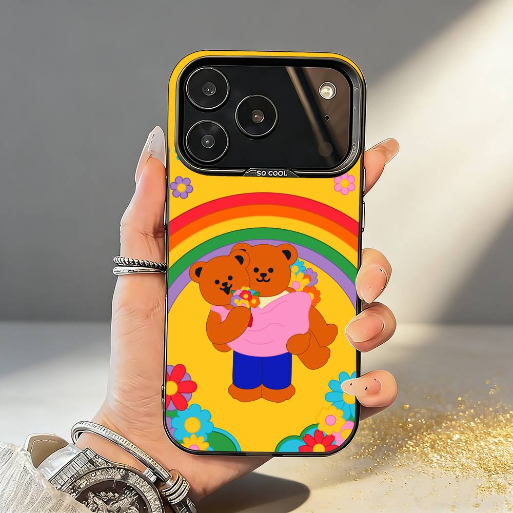 

CUTE W-Wiggle C-Cookie Phone Case For iPhone17 16 15 14 13 12 Pro Max Grey Black Matte Laser Metallic Aurora Funda iPhone16promax