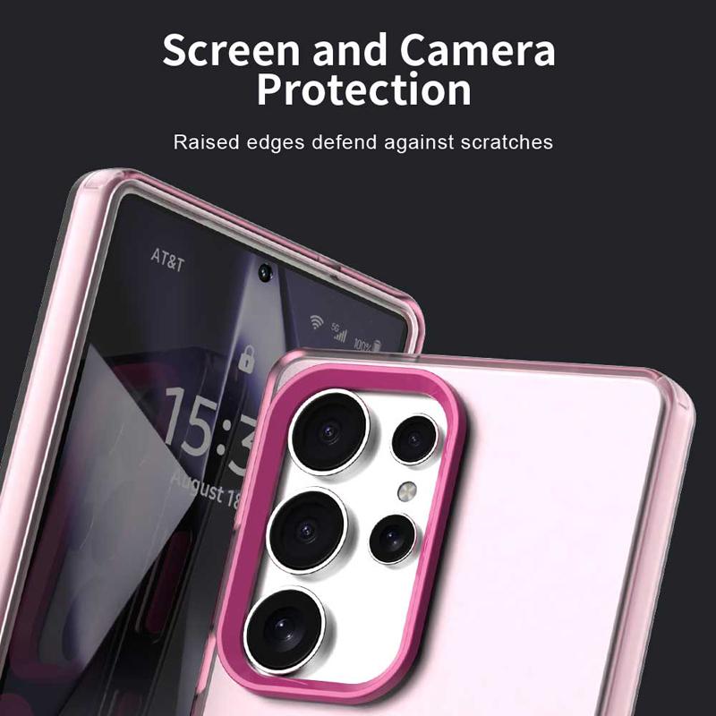 For Samsung S25ULTRA Case Skin-like magnetic candy translucent shockproof Case for Galaxy A56 A36 S24  S23 FE Shockproof Cover