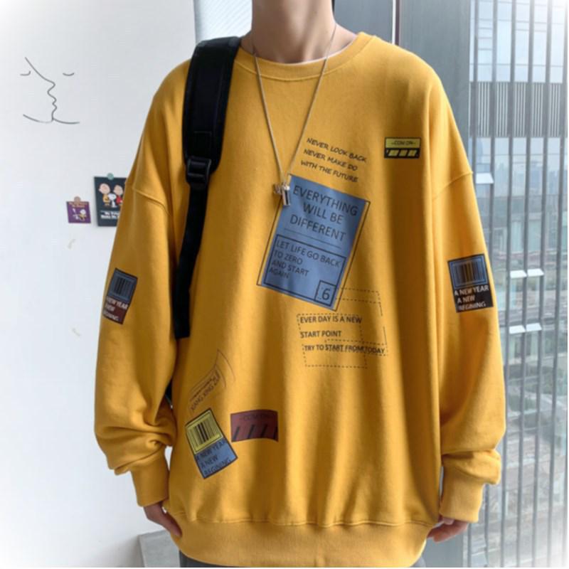 Men's Korean Long-Sleeve Trendy Sweatshirt - Autumn & Spring Inner Wear