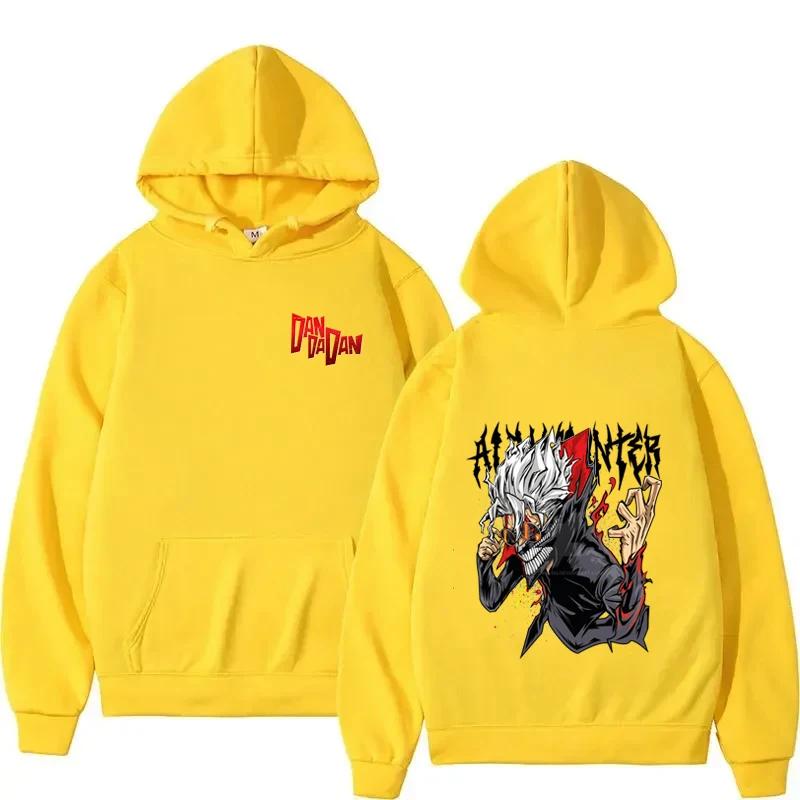 Japanese Dandadan Printed Hoodie Women Casual Harajuku High Street Y2K Long Sleeve Fleece Autumn Winter Pullover Sweatshirts